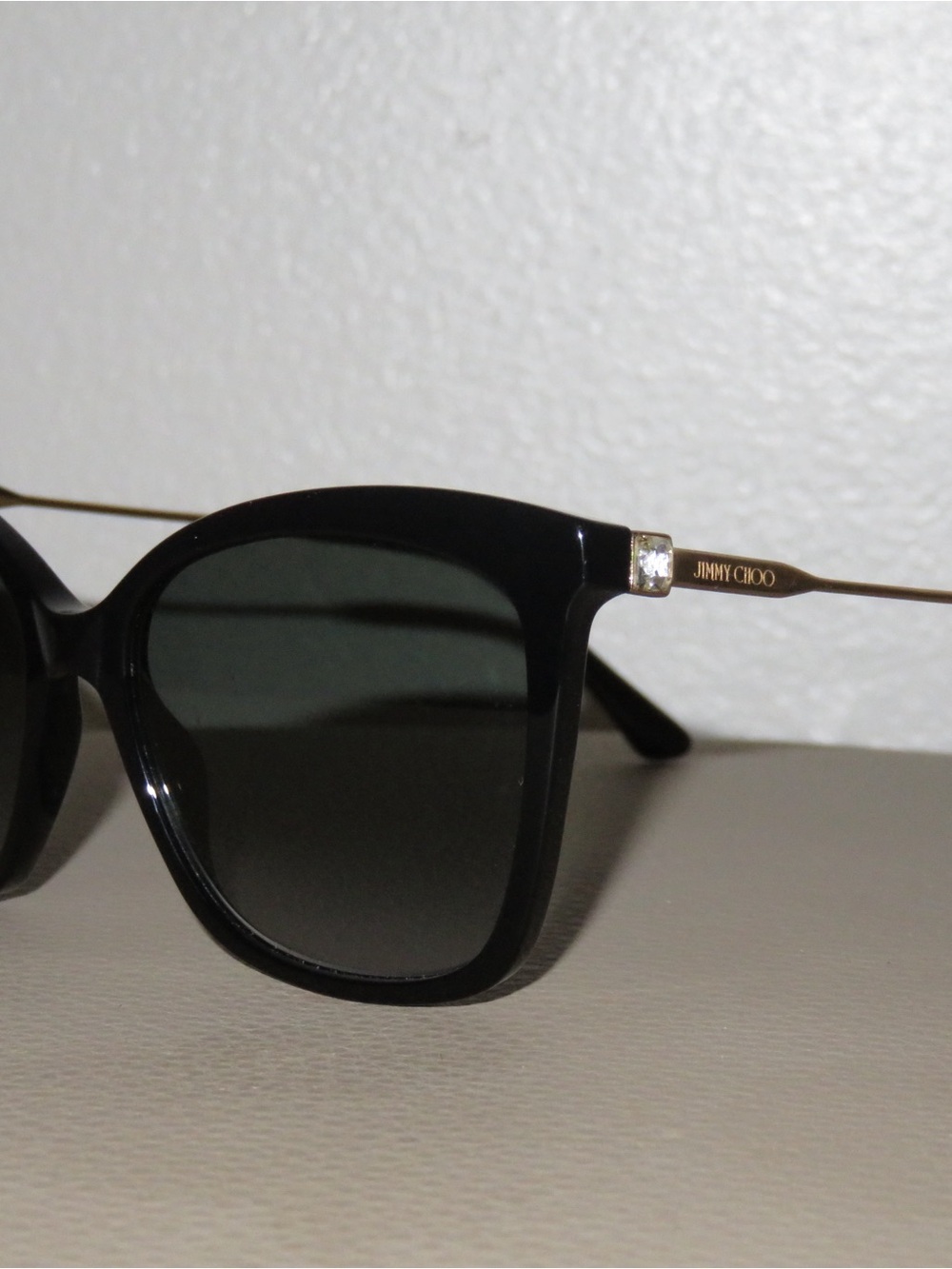 Jimmy Choo Black and Gold Women's Sunglasses
